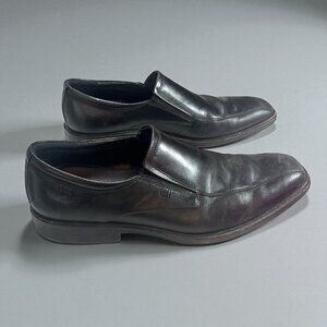 Ecco Mens 47 Helsinki Black Leather Slip On Dress Loafer 13-13.5